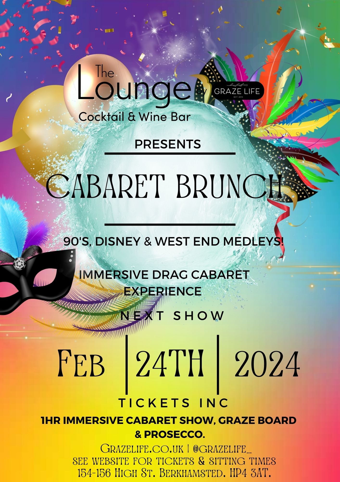 Cabaret Brunch The Lounge by Graze Life Immersive Drag Brunch